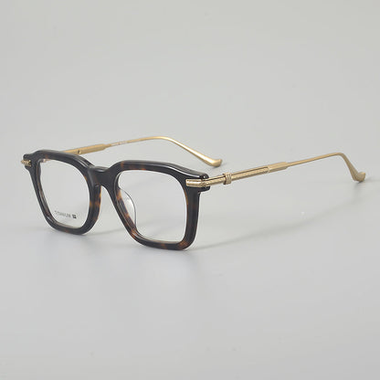 Retro Rectangular Glasses Frames temple detail