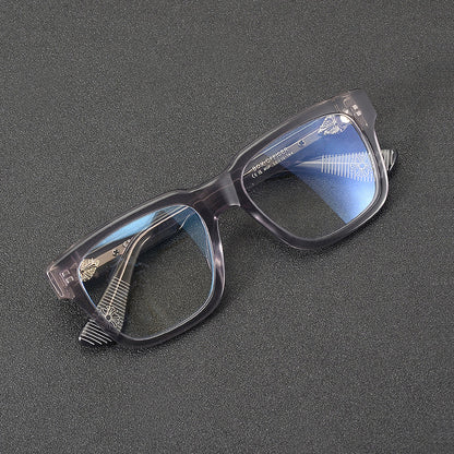 Retro Rectangular Acetate Glasses Frames front view