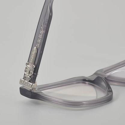 Retro Rectangular Acetate Glasses Frames lens detail