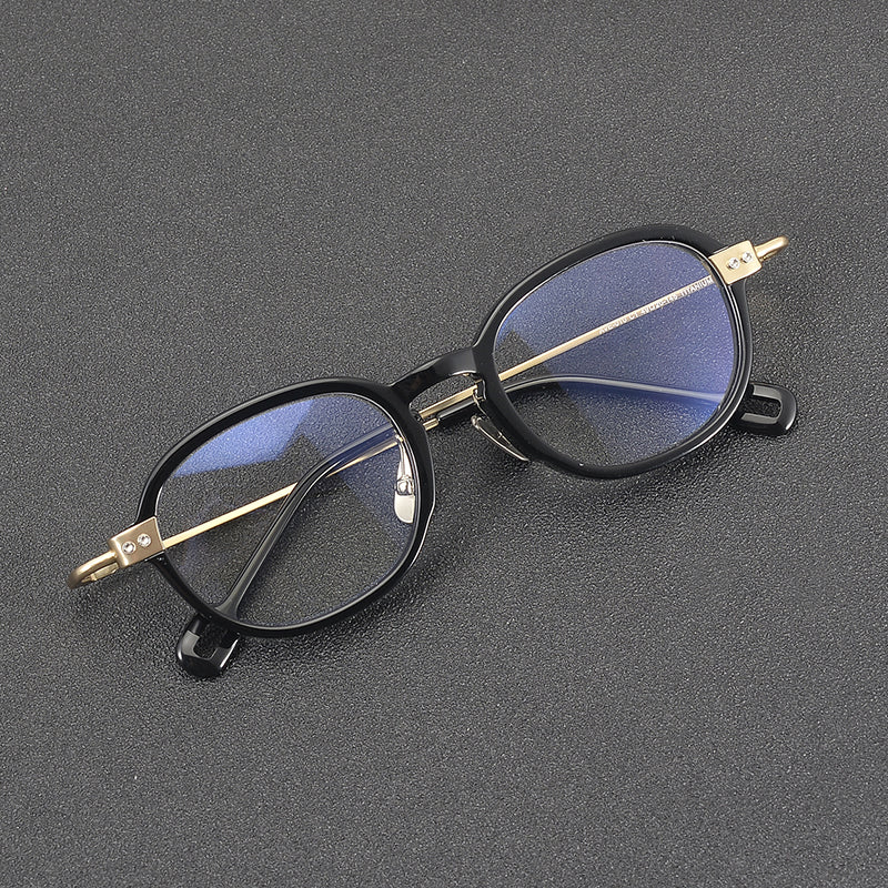 Retro Round Titanium Alloy Glasses Frames