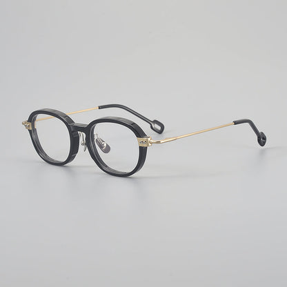 Retro Round Titanium Alloy Glasses Frames