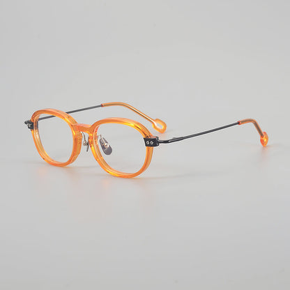 Retro Round Titanium Alloy Glasses Frames additional product view