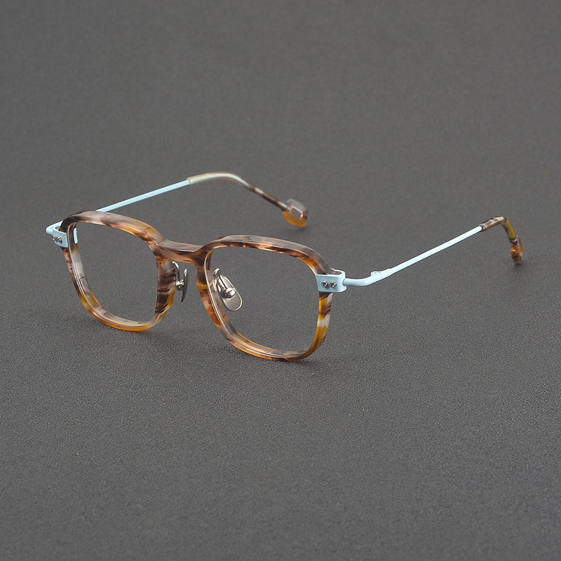 Retro Square Titanium Glasses Frames front view
