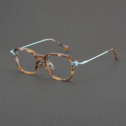 Retro Square Titanium Glasses Frames front view