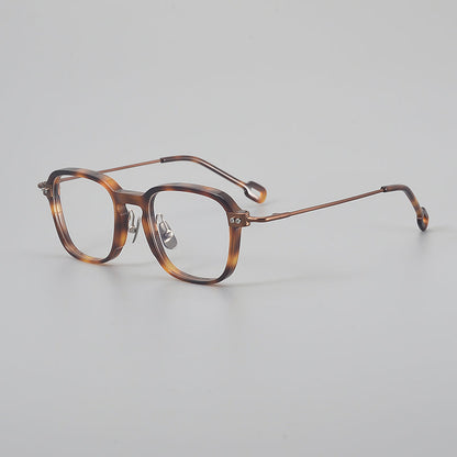 Retro Square Titanium Glasses Frames frame detail