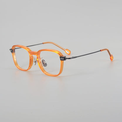 Retro Square Titanium Glasses Frames additional product view