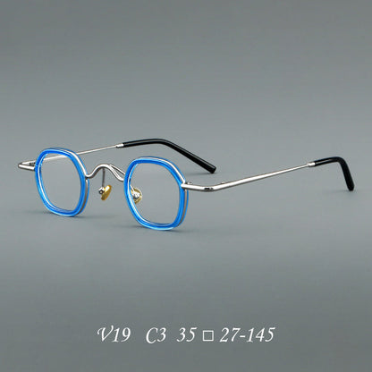 Punk Vintage Round Glasses Frames temple detail