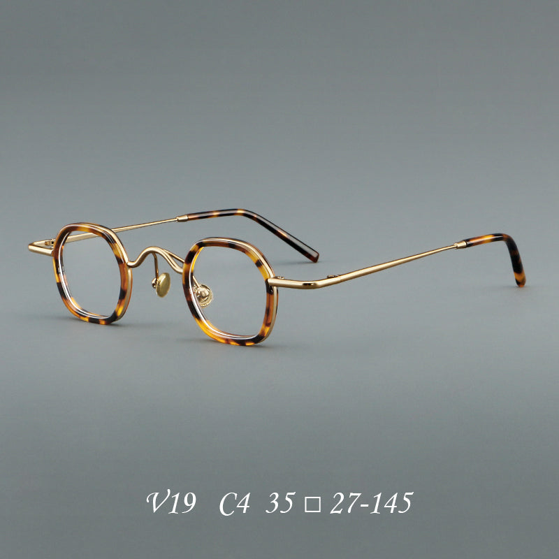 Punk Vintage Round Glasses Frames - Tortoiseshell & Gold