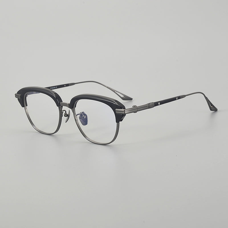 Retro Rectangular Titanium Glasses Frames