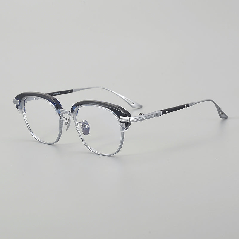 Retro Rectangular Titanium Glasses Frames