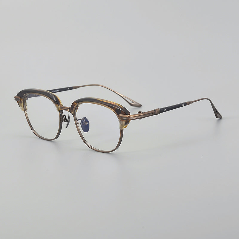 Retro Rectangular Titanium Glasses Frames