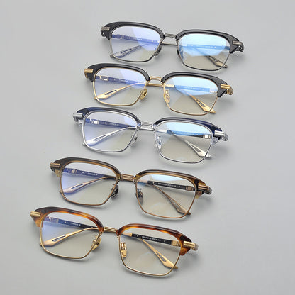 Retro Rectangular Titanium Glasses Frames additional product view