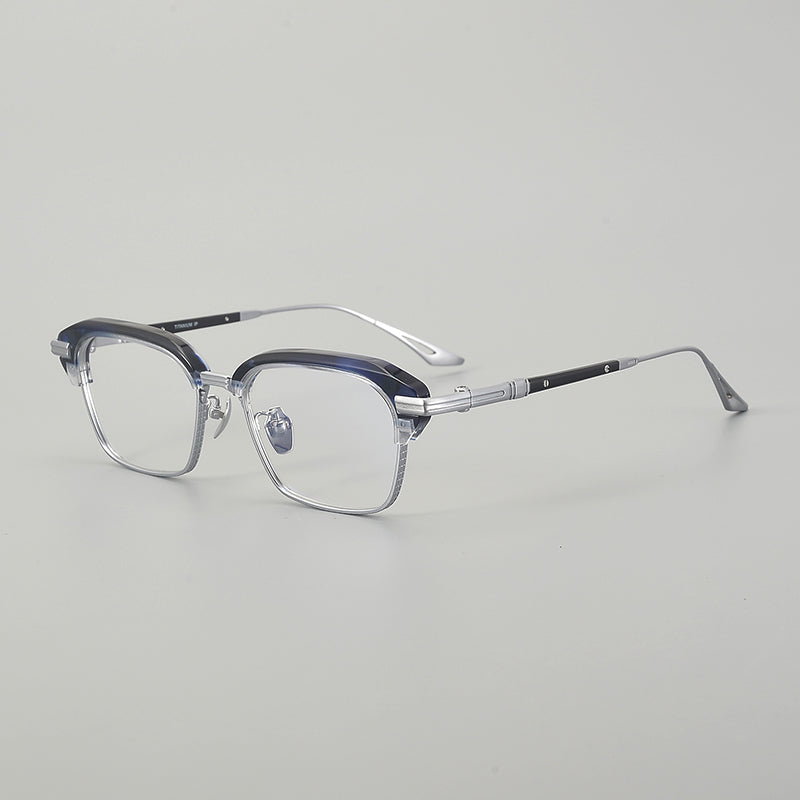 Retro Rectangular Titanium Glasses Frames