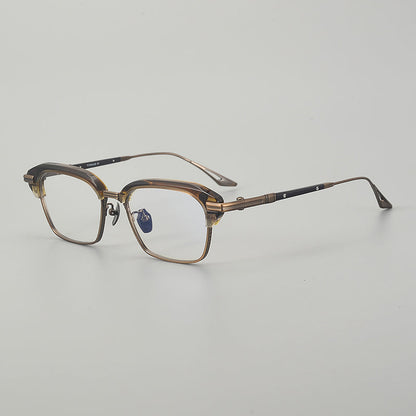 Retro Rectangular Titanium Glasses Frames additional product view