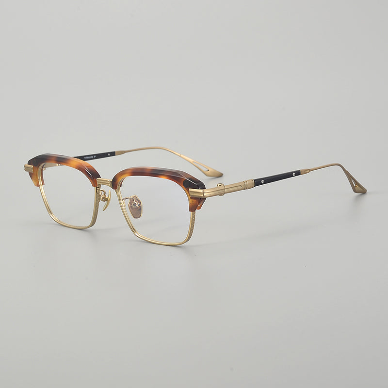 Retro Rectangular Titanium Glasses Frames