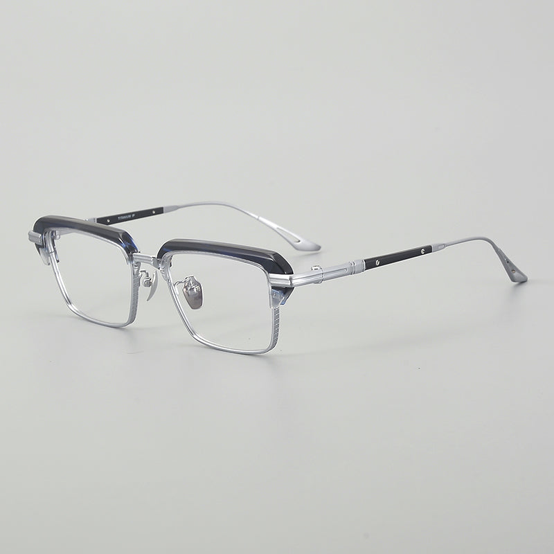 Retro Rectangular Titanium Glasses Frames