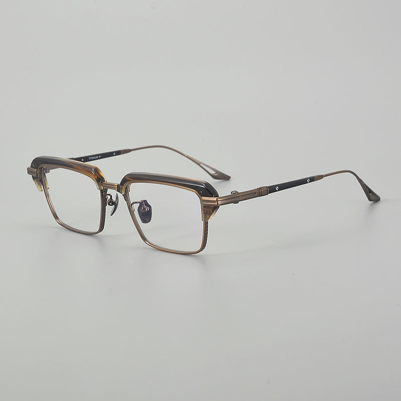 Retro Rectangular Titanium Glasses Frames