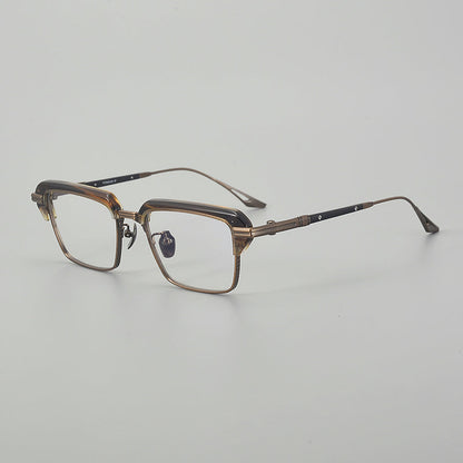 Retro Rectangular Titanium Glasses Frames additional product view