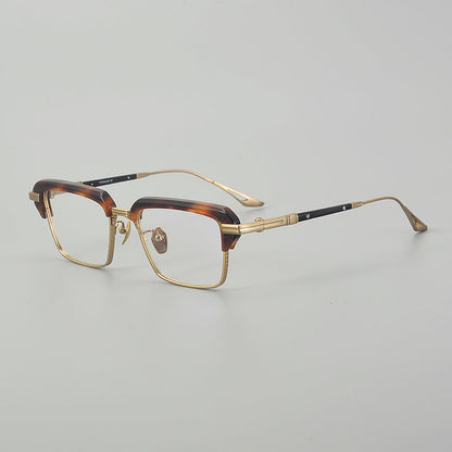 Retro Rectangular Titanium Glasses Frames additional product view