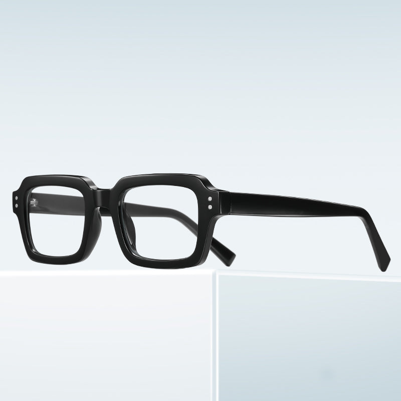 Vintage Black Square Glasses Frames side view