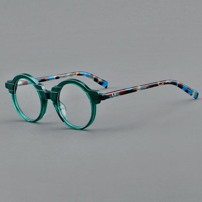 Vintage Round Acetate Glasses Frames side view