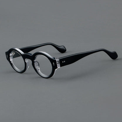 Retro Round Acetate Glasses Frames frame detail