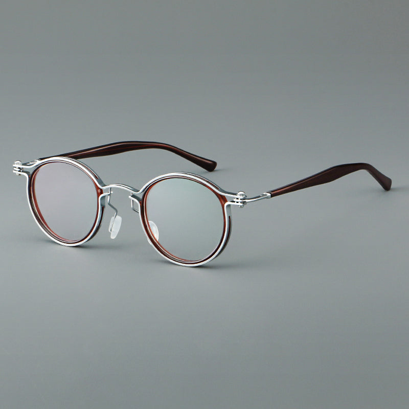 Vintage Glasses Frames - Burgundy & Silver