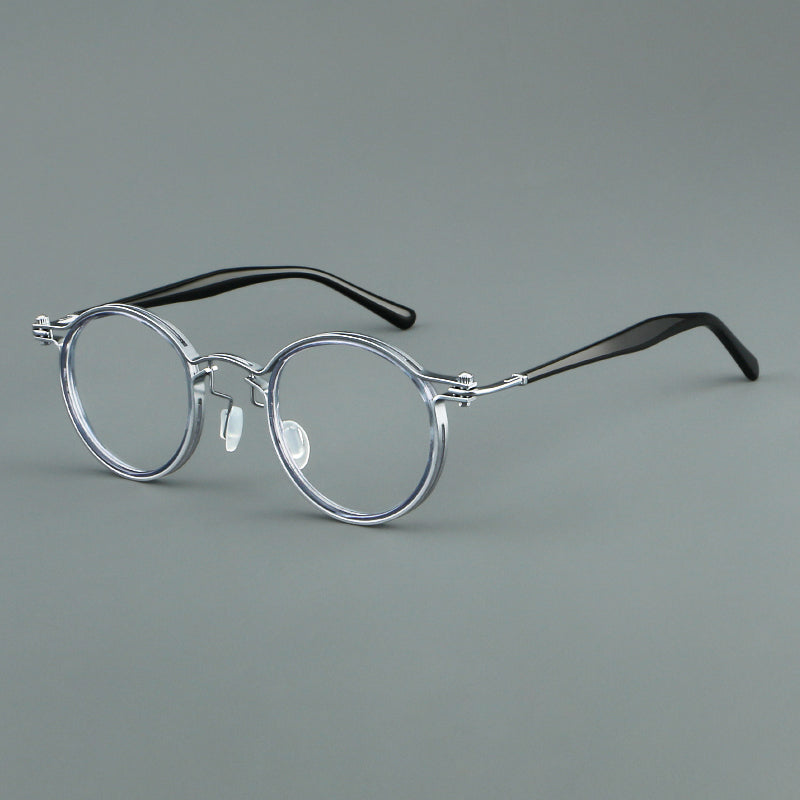 Vintage Glasses Frames - Light Blue & Silver