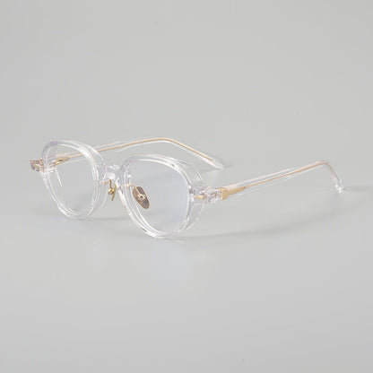 Retro Round Acetate Glasses Frames frame detail