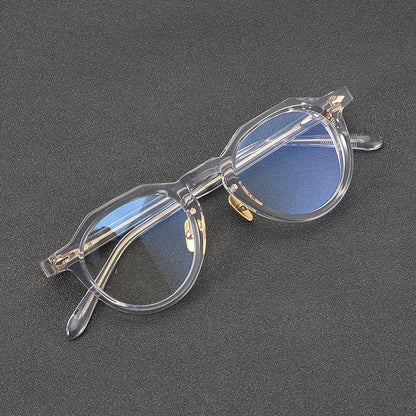 Retro Round Acetate Glasses Frames side view