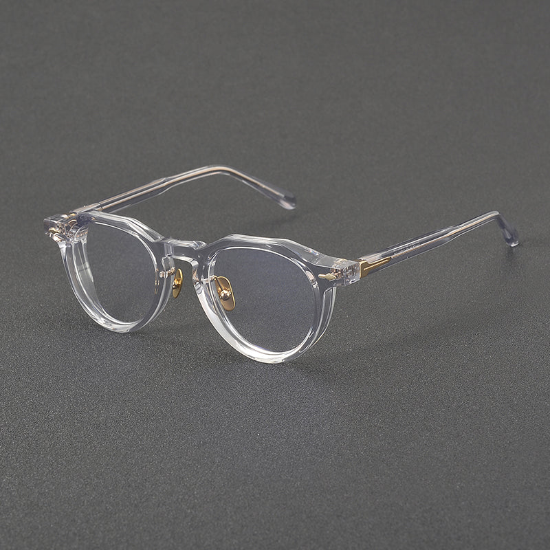 Retro Round Acetate Glasses Frames front view