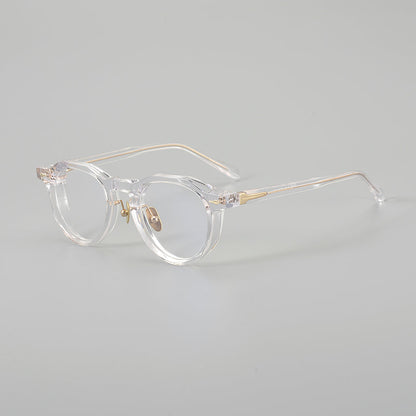 Retro Round Acetate Glasses Frames frame detail