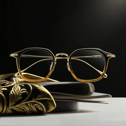 Retro Square Titanium Glasses Frames