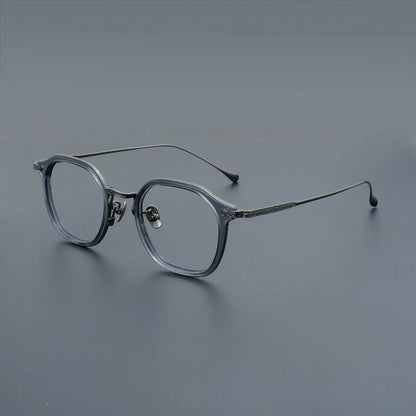 Retro Square Titanium Glasses Frames frame detail