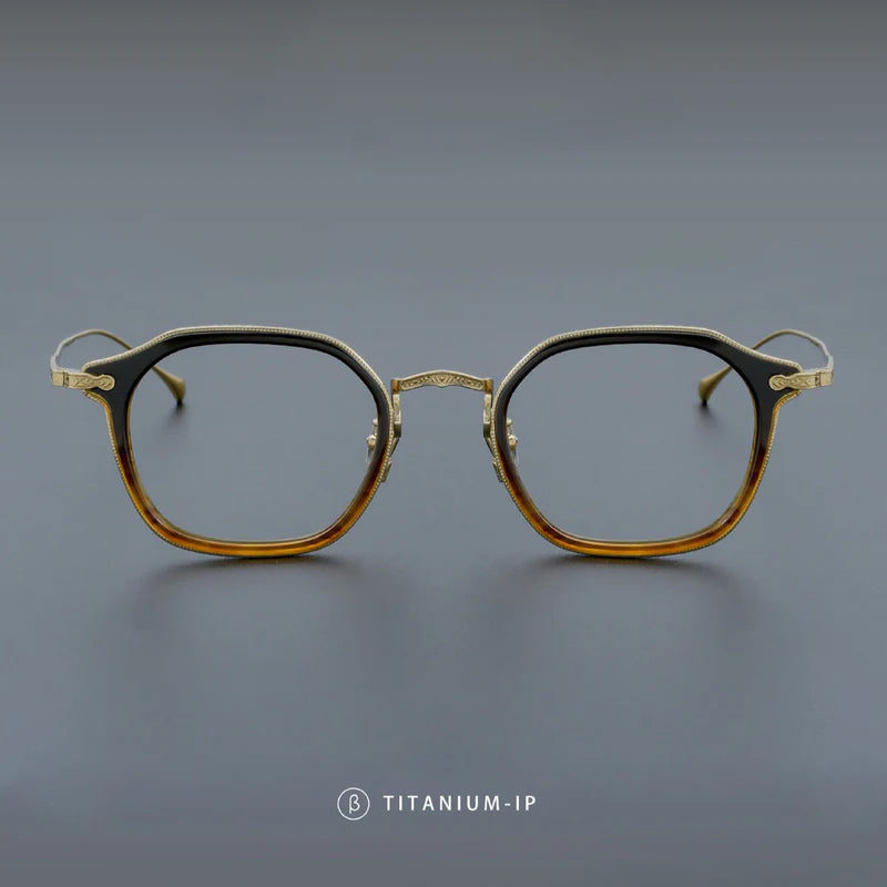 Retro Square Titanium Glasses Frames additional product view