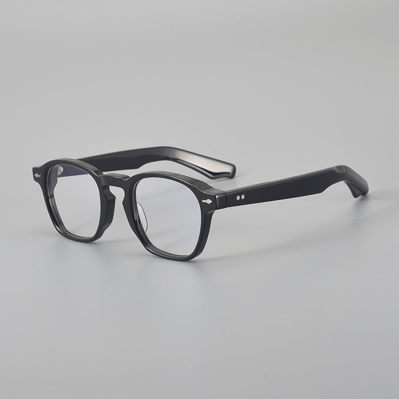Square Acetate Glasses Frames - Black