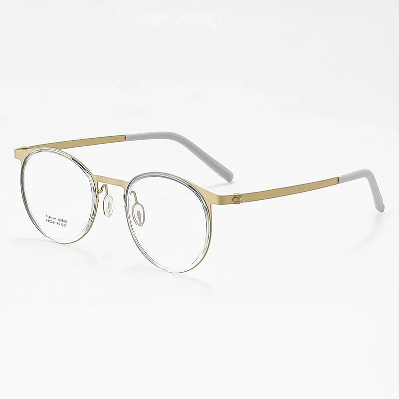 Vintage Acetate Glasses Frames - Grey & Amber