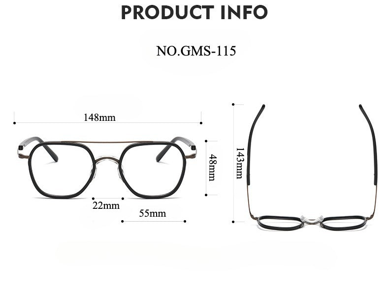 Vintage Round Titanium Glasses Frames