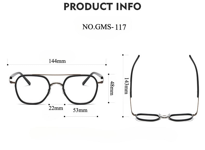 Vintage Round Titanium Glasses Frames
