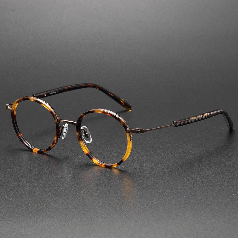Vintage Round Titanium Glasses Frames additional product view