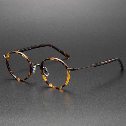Vintage Round Titanium Glasses Frames additional product view