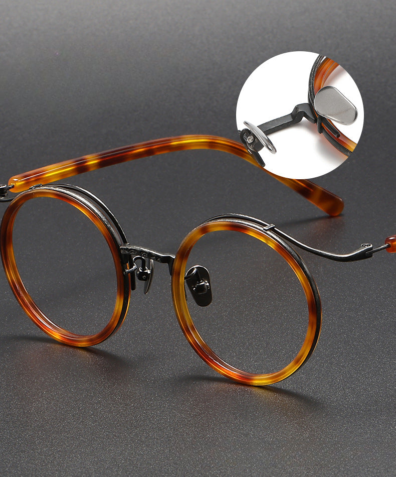 Vintage Round Titanium Glasses Frames