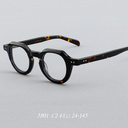 Vintage Round Acetate Glasses Frames side view