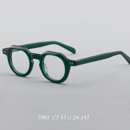 Vintage Round Acetate Glasses Frames front view