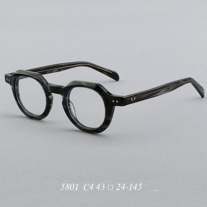 Vintage Round Acetate Glasses Frames frame detail