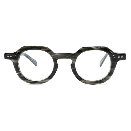 Vintage Round Acetate Glasses Frames temple detail