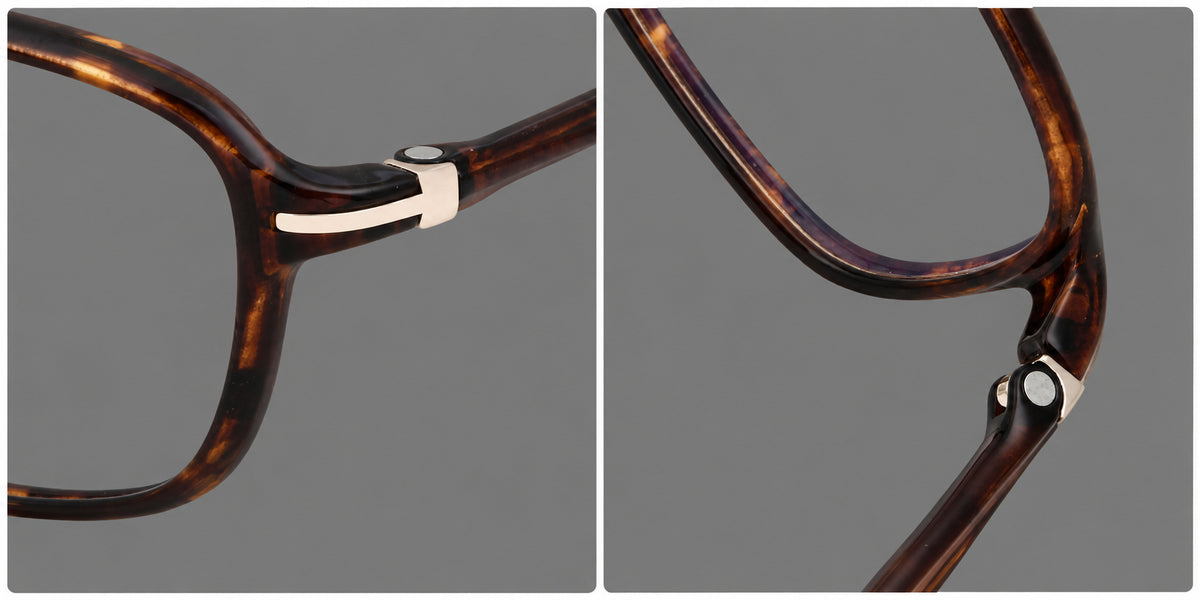 Soft oval plastic eyeglasses with a narrow bridge and gently rounded outer corners, frame details