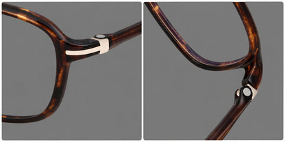 Soft oval plastic eyeglasses with a narrow bridge and gently rounded outer corners, frame details additional product view