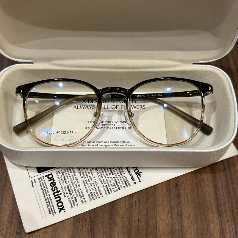 Wide Square Eyeglass Frames with Rounded Corners, Translucent and Solid Colors