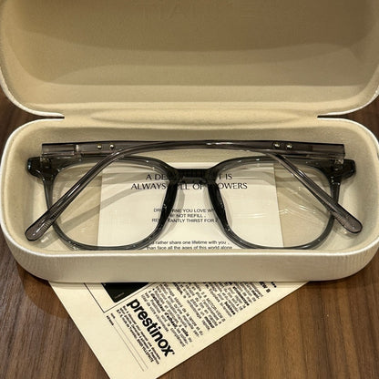 Oversized Rounded Eyeglass Frames with a Smooth Brow, Brown, Gray, Bla additional product view